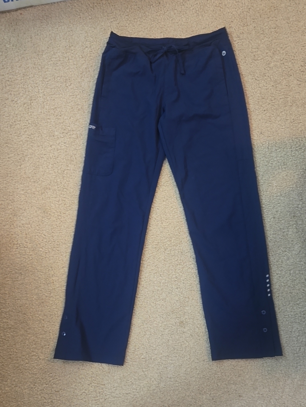 Women's Navy Drawstring Utility Scrub Pants